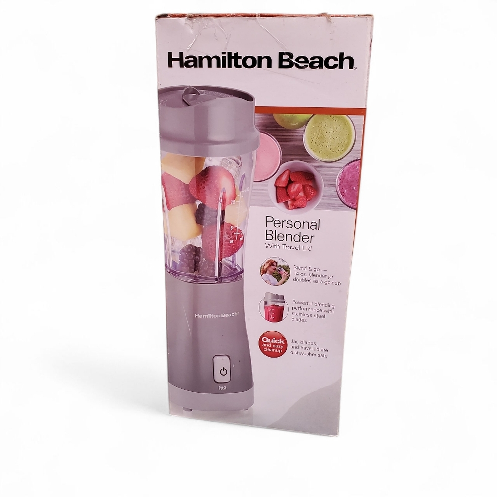 Hamilton Beach 14oz Personal Blender with Lid to Double as To Go Cup